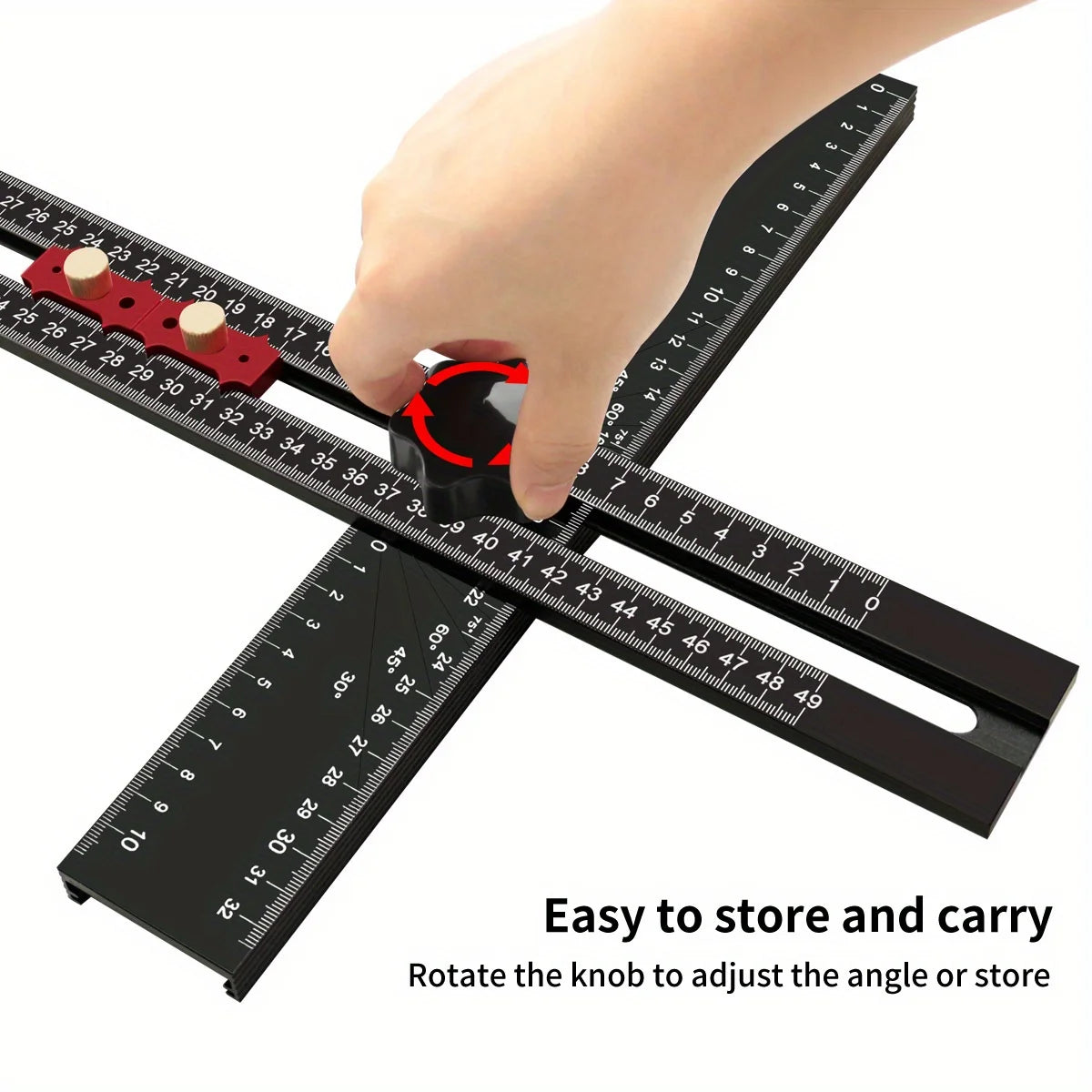 Adjustable 2-in-1 Drilling Square Ruler