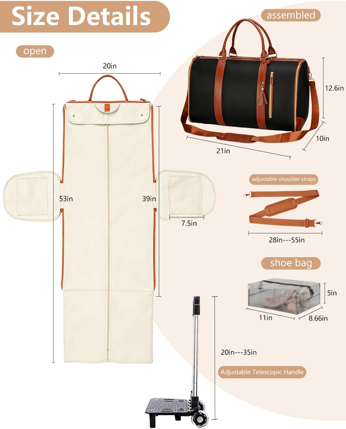 NorthPeak Trolley waterproof travel clothing bag