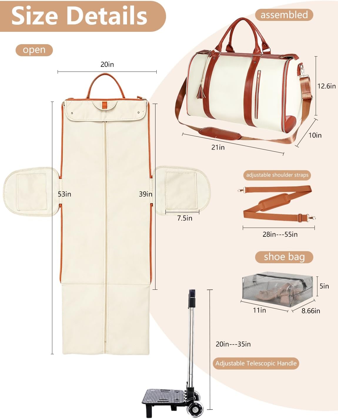 NorthPeak Trolley waterproof travel clothing bag