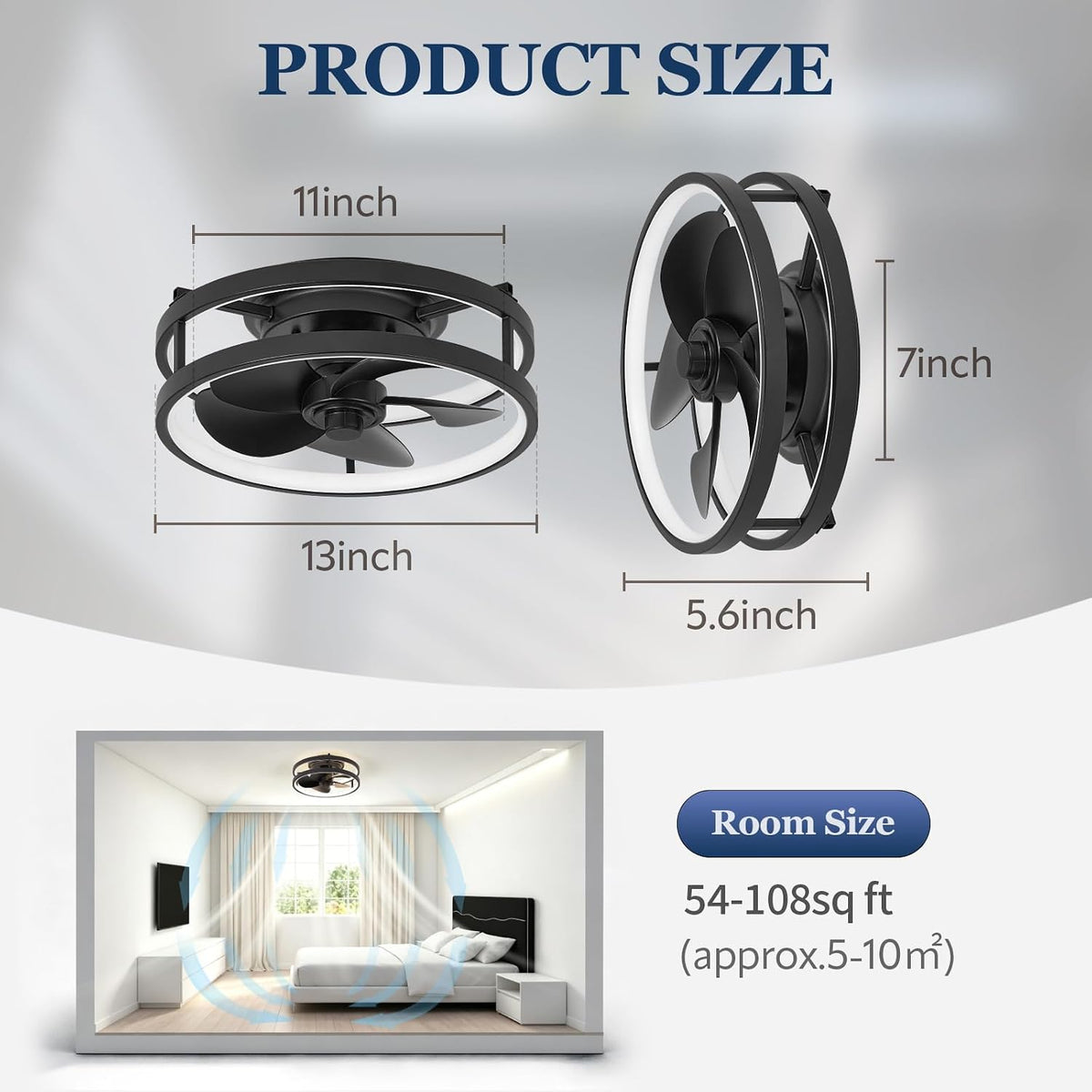 13" Low Profile Fan Light