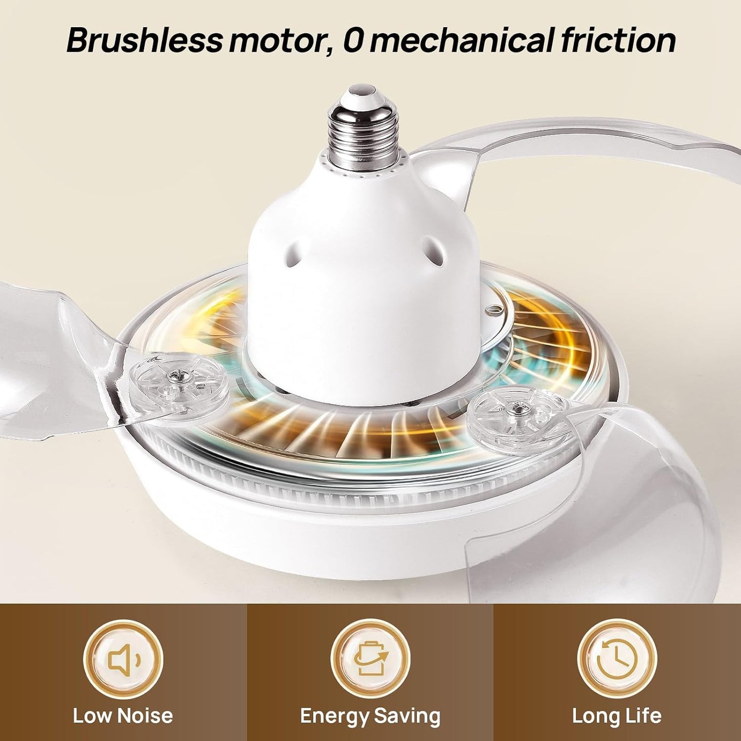 Retractable Socket Fan Light
