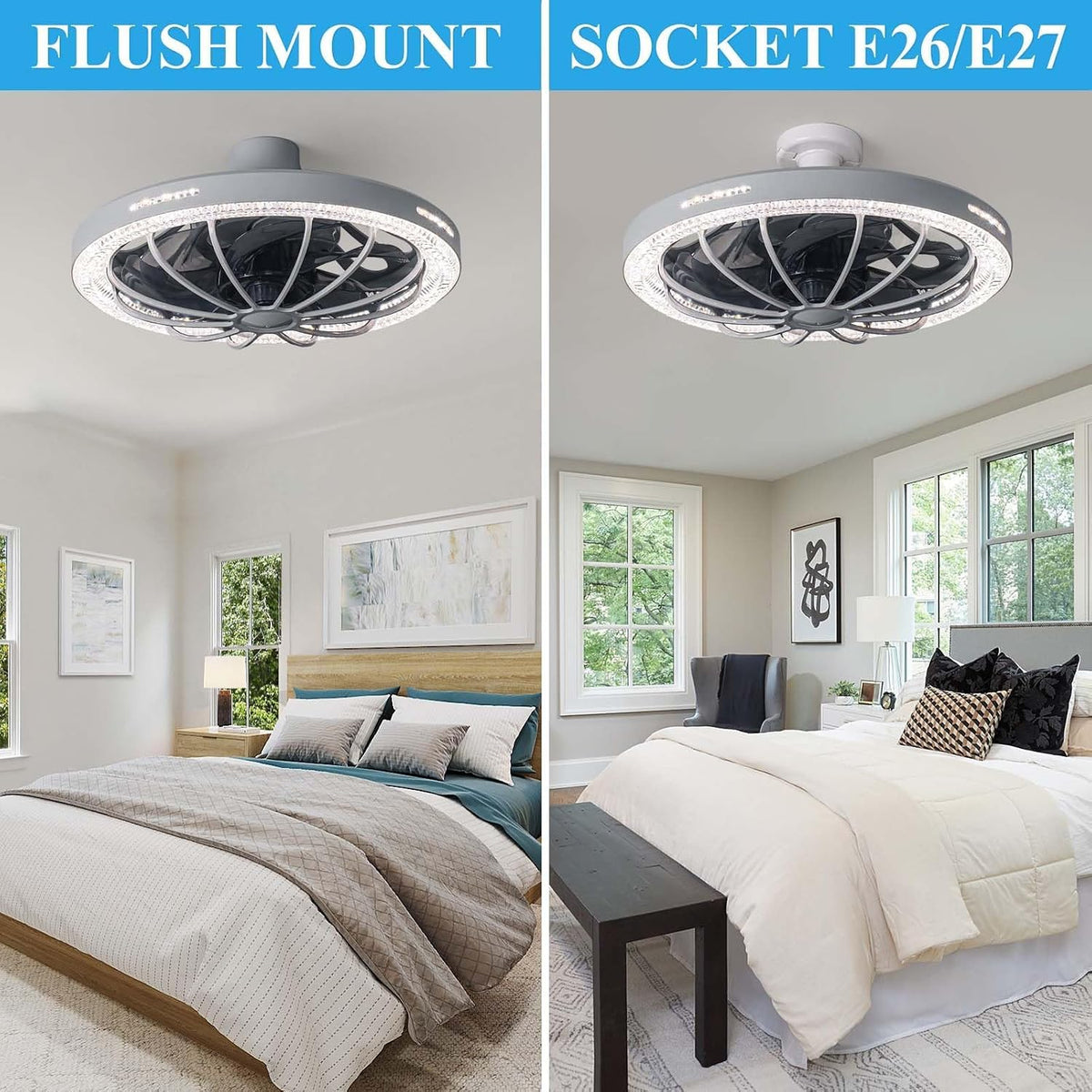13" E26 Socket Fan Light
