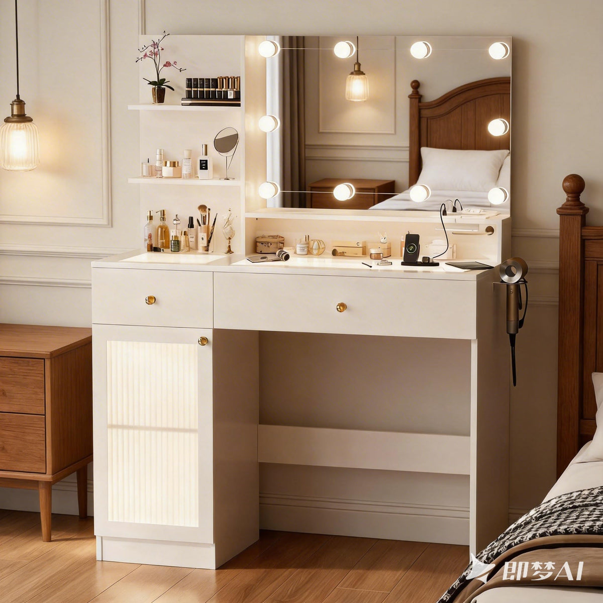 44" Modern Vanity Desk