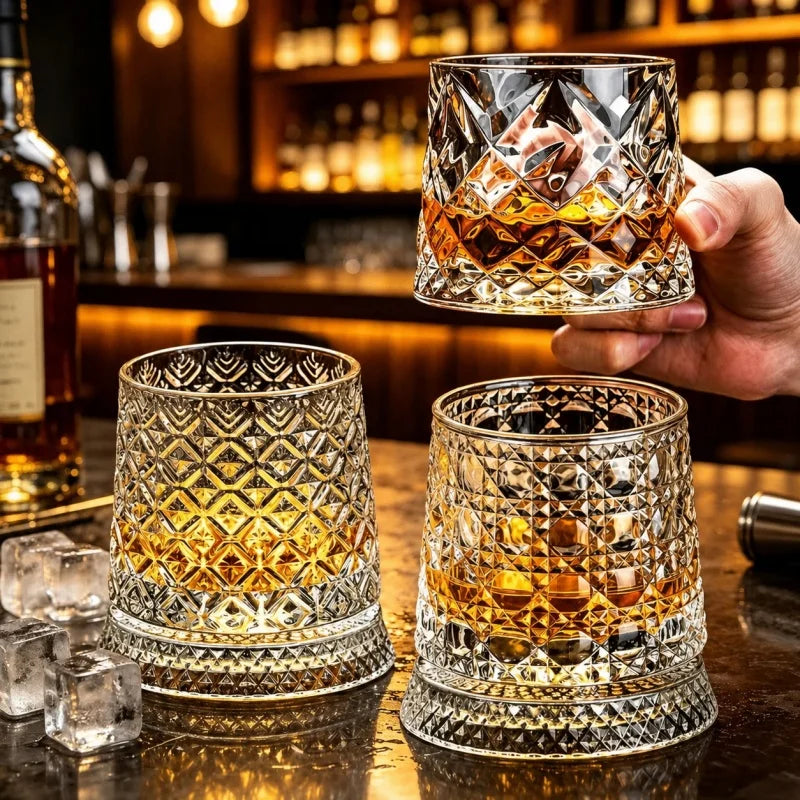 360° SPINNING WHISKEY GLASS