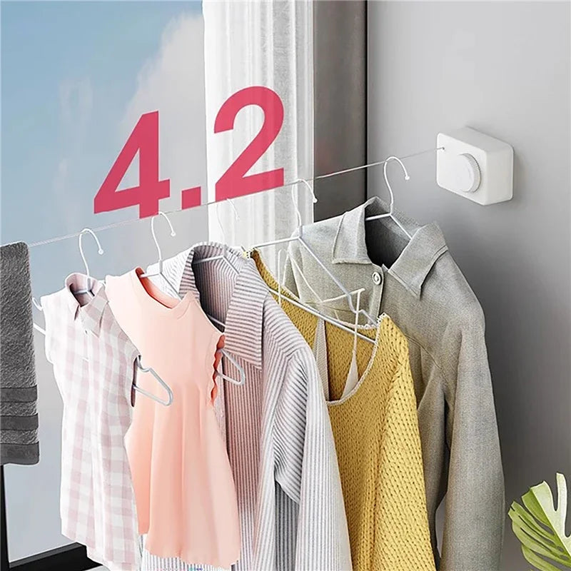 4.2M Retractable Clothesline – Stainless Steel & Portable