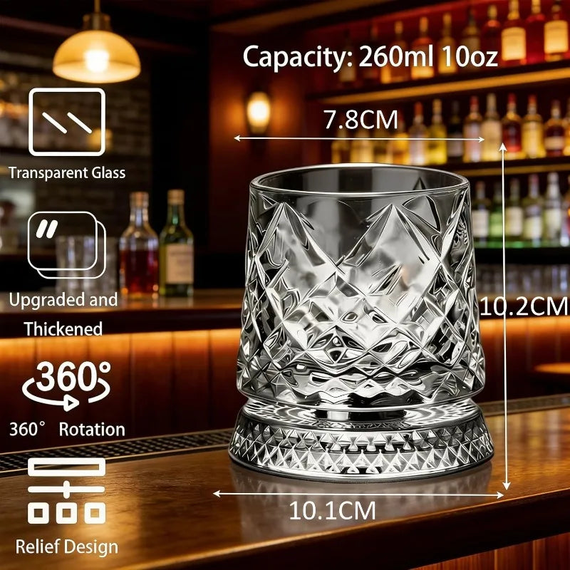 360° SPINNING WHISKEY GLASS