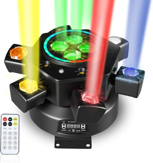150W RGBW Moving Head Light – 6-Arm DJ Stage Light