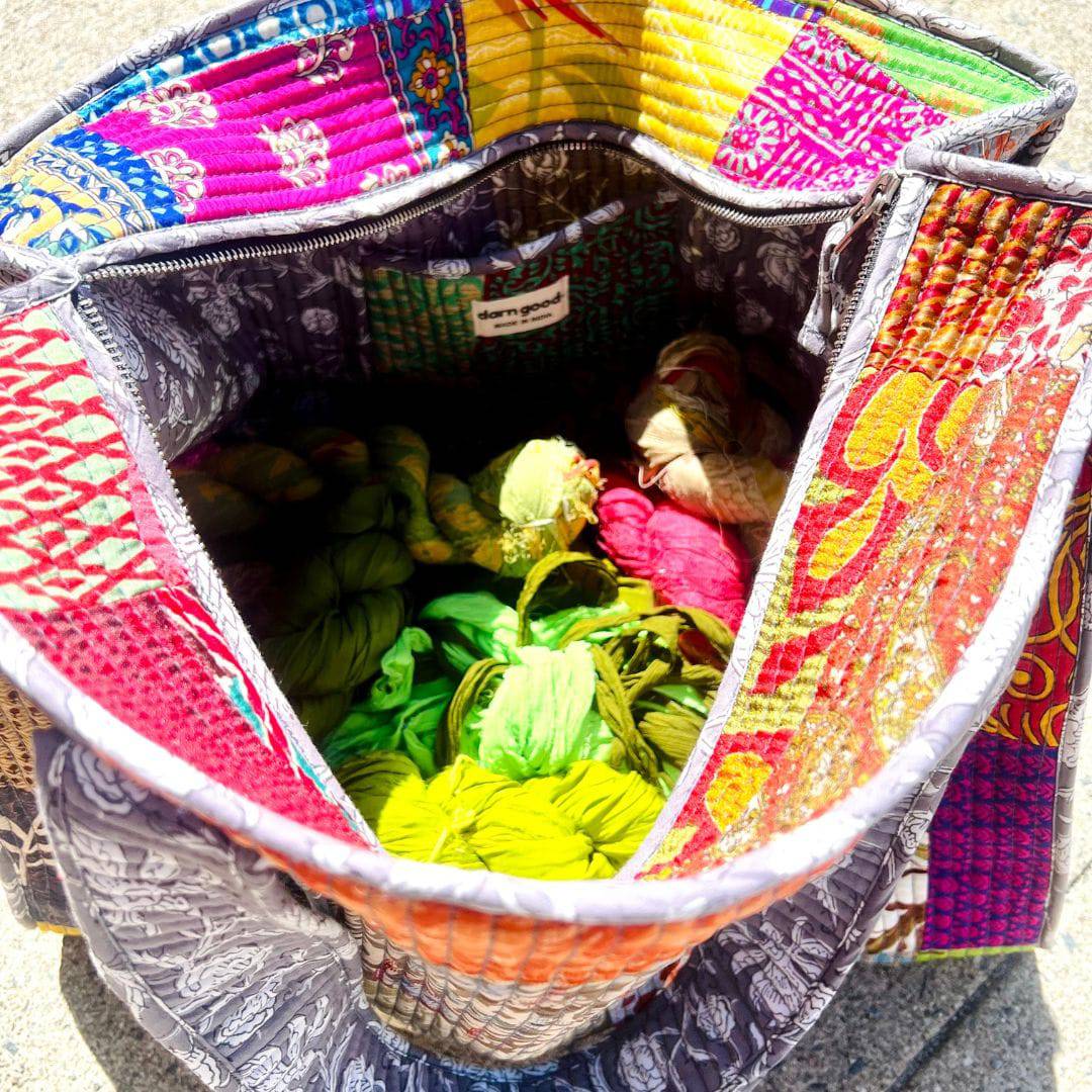 Quilted Cotton Tote
